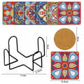 Miniatyrbild 2 av 6: Diamantbroderi - Glasunderlägg - Fyrkantiga 6 st - Mandalas 2