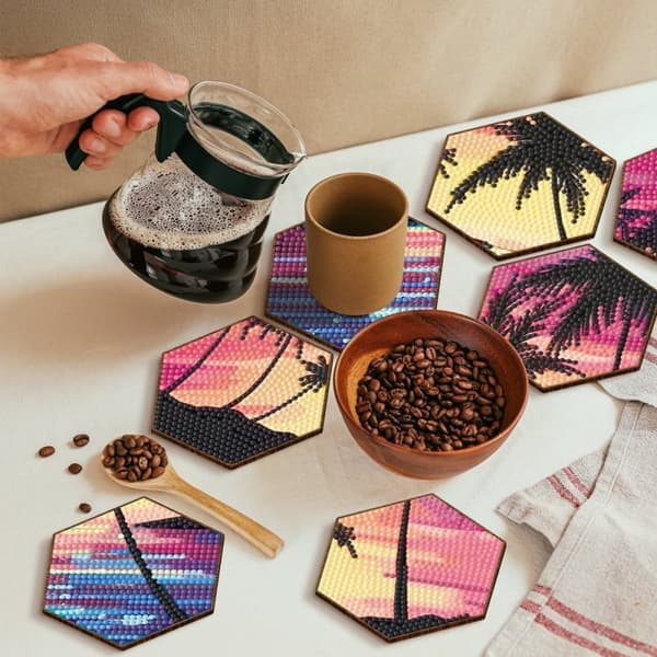 Diamantbroderi - Bordskåner - Honeycomb - Paradise Beach