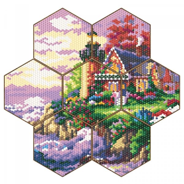 Diamantbroderi - Bordskåner - Honeycomb - Idyllisk Hjem