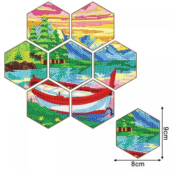 Diamantbroderi - Bordskåner - Honeycomb - Båd