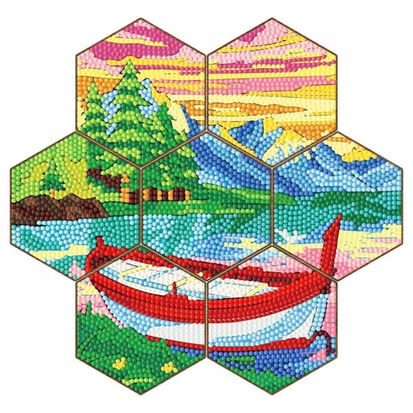 Diamantbroderi - Bordskåner - Honeycomb - Båd