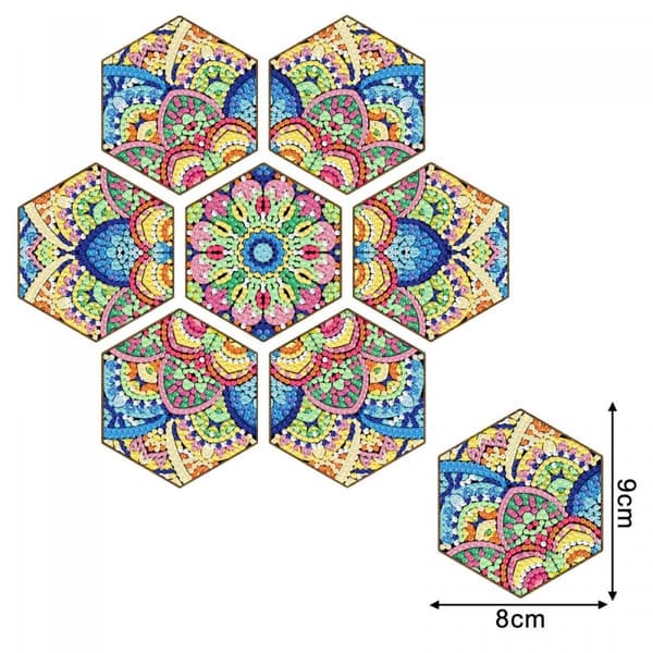 Timanttikirjonta - Lasinalus - Hunajakenno - Mandala 2