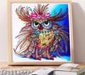 Miniatyrbild 3 av 3: Galen uggla diamantbroderi 30x30 cm