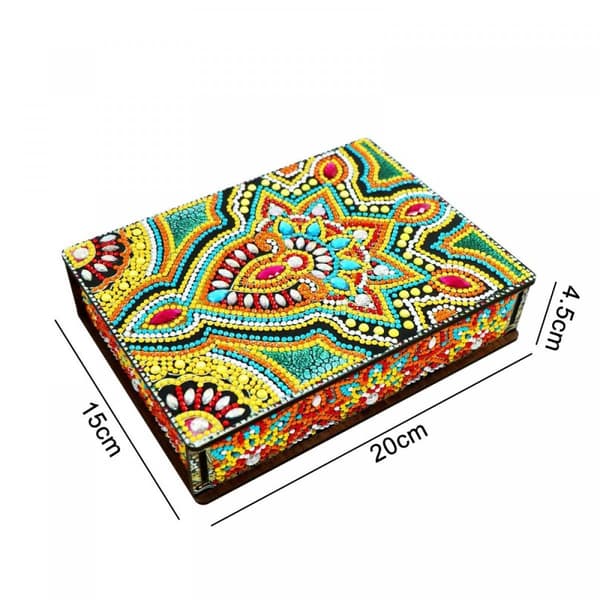 Diamantbroderi Dekorativ låda Kista - Solig Ornament