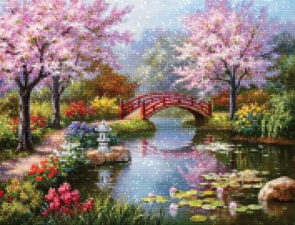 Diamantbroderi Forårsafslapning 30x40 cm