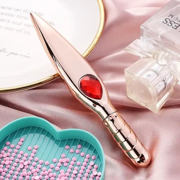 Diamantbroderiapplikator Smuk Rubin