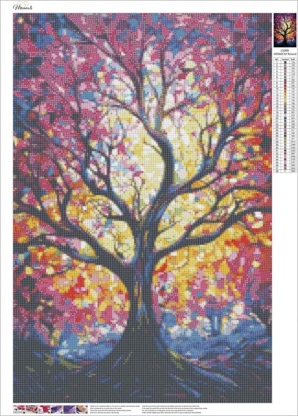 Diamantbroderi Eksplosion af Farver 45x65 cm