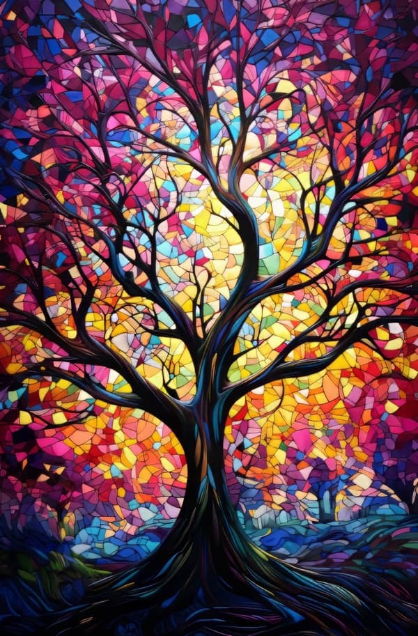 Diamantbroderi Eksplosion af Farver 45x65 cm