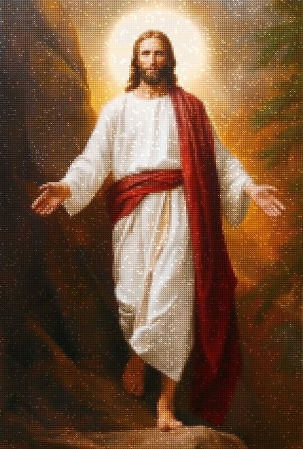Diamantbroderi Jesus Frelseren 45x65 cm