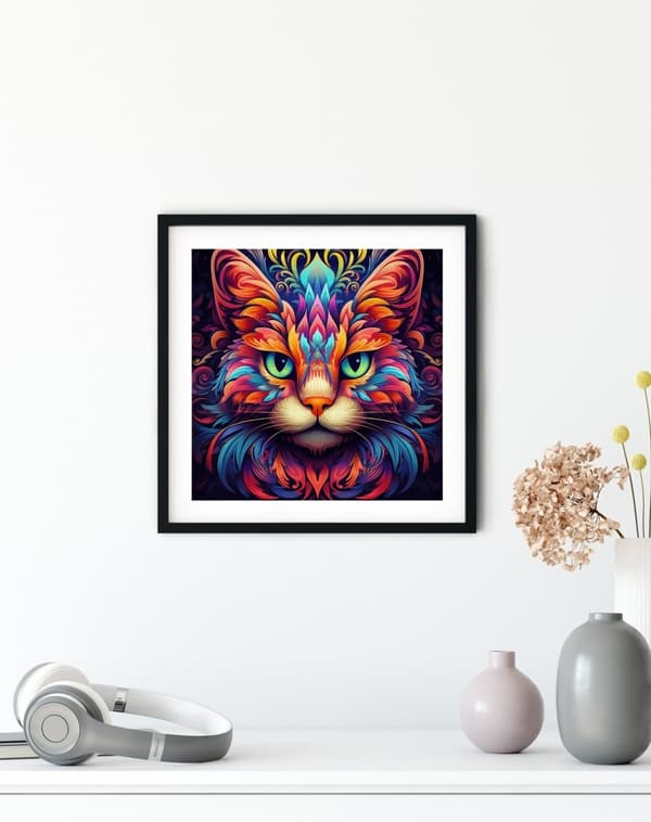 Diamantbroderi Sagokatt 30x30 cm
