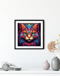 Miniatyrbild 4 av 4: Diamantbroderi Sagokatt 30x30 cm