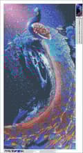Miniatyrbild 3 av 6: Diamantbroderi Stjärna Påfågel 45x85 cm