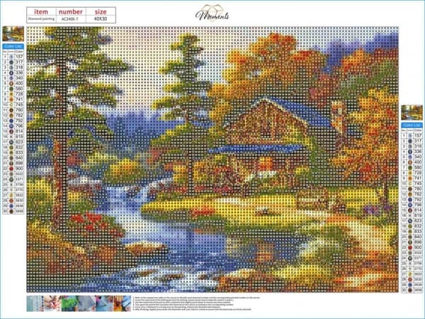 Timanttikirjonta Metsäkeidas 30x40 cm