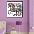 Miniatyrbillede 2 af 2: Diamantbroderi Skinnende Galop 30x30 cm