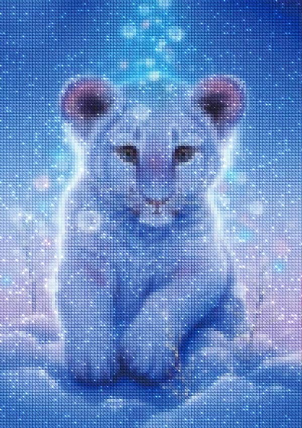 Diamantbroderi Snötiger 30x40 cm