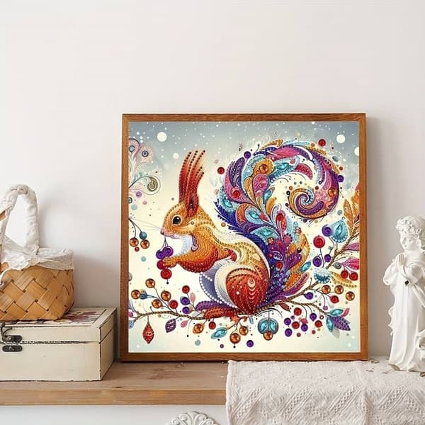 Diamantbroderi Egern i Eventyrland 30x30 cm