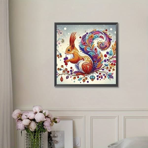 Diamantbroderi Egern i Eventyrland 30x30 cm