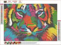 Miniatyrbild 3 av 6: Diamantbroderi Regnbåge Tiger 30x40 cm