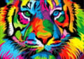 Miniatyrbild 2 av 6: Diamantbroderi Regnbåge Tiger 30x40 cm