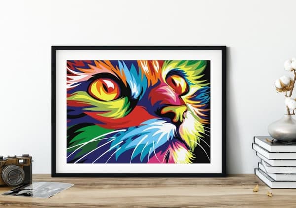 Diamantbroderi Regnbue Kat 2 30x40 cm
