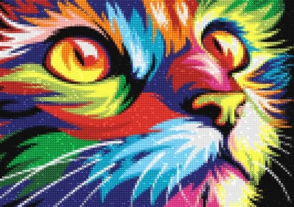 Diamantbroderi Regnbue Kat 2 30x40 cm