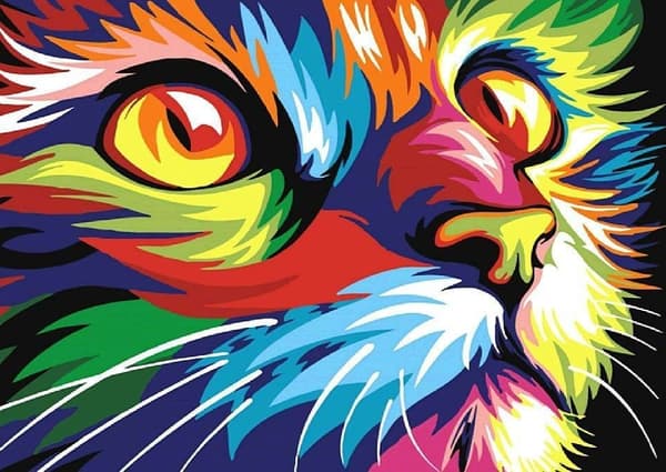 Diamantbroderi Regnbue Kat 2 30x40 cm