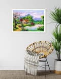 Miniatyrbild 5 av 6: Diamantbroderi Sommarhus 55x75 cm