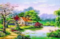 Miniatyrbild 2 av 6: Diamantbroderi Sommarhus 55x75 cm