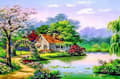 Miniatyrbild 1 av 6: Diamantbroderi Sommarhus 55x75 cm