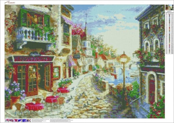 Diamantbroderi Strandgade 55x75 cm