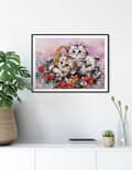 Miniatyrbillede 5 af 6: Diamantbroderi Søde Katte Tre 45x55 cm