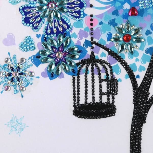 Diamantbroderi Vintertræ 45x55 cm