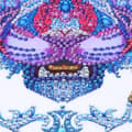 Miniatyrbild 4 av 5: Diamantbroderi Blå Tiger 30x30cm