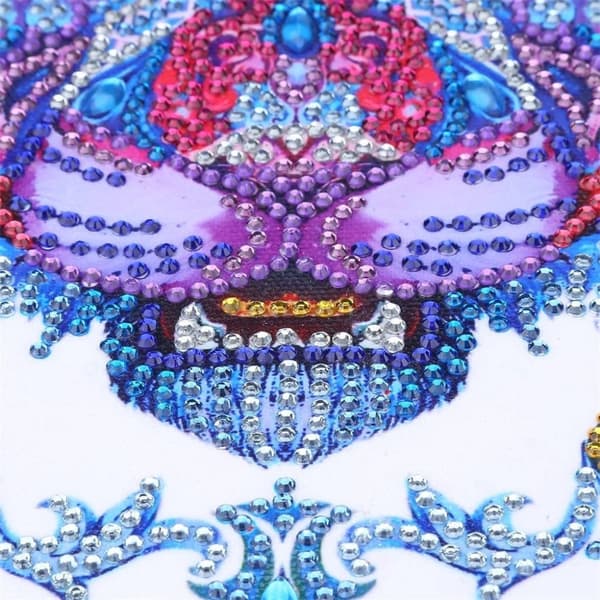 Diamantbroderi Blå Tiger 30x30cm