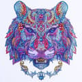 Miniatyrbild 1 av 5: Diamantbroderi Blå Tiger 30x30cm