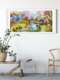 Miniatyrbild 4 av 6: Diamantbroderi Vårträdgård 60x110 cm