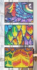 Miniatyrbild 4 av 5: Diamantbroderi Blå Uggla 30x40 cm