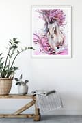 Miniatyrbild 5 av 6: Diamantbroderi Drömhäst 45x55 cm K