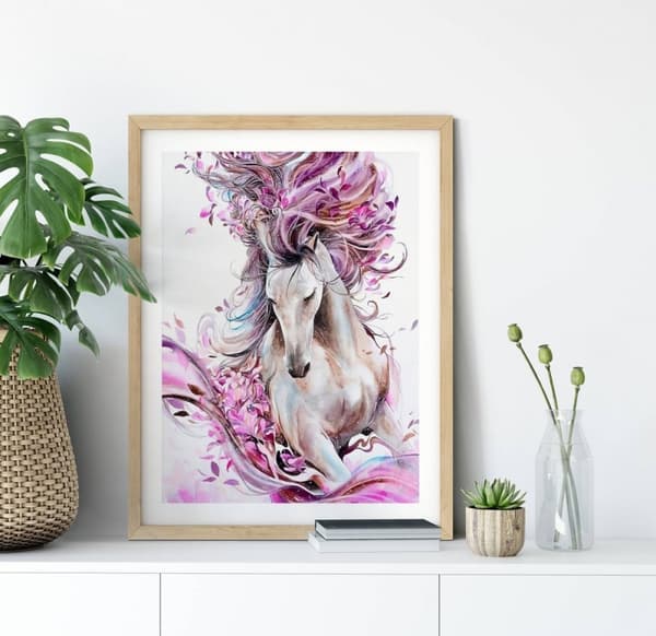 Diamantbroderi Drömhäst 45x55 cm K