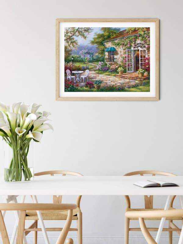 Diamantbroderi Blomsterveranda 45x55 cm K