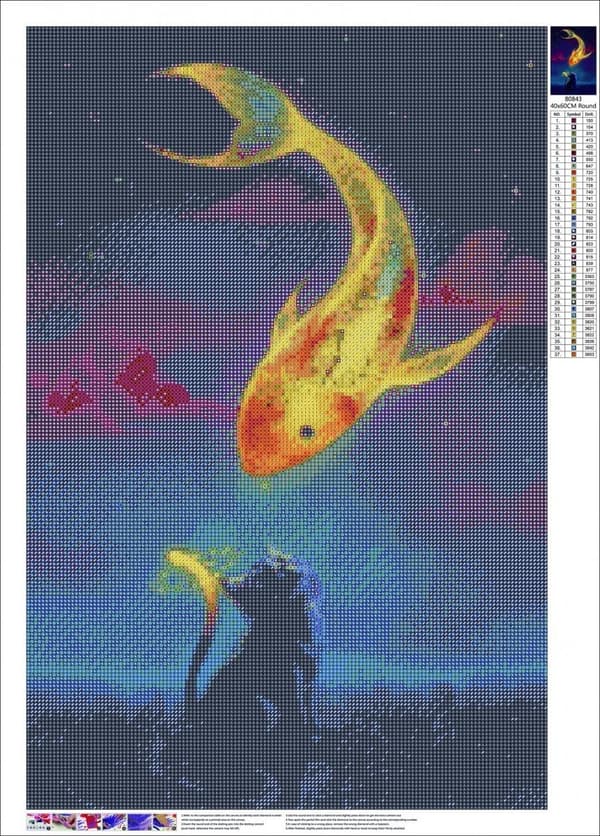 Diamantbroderi Kattens drøm 45x65 cm