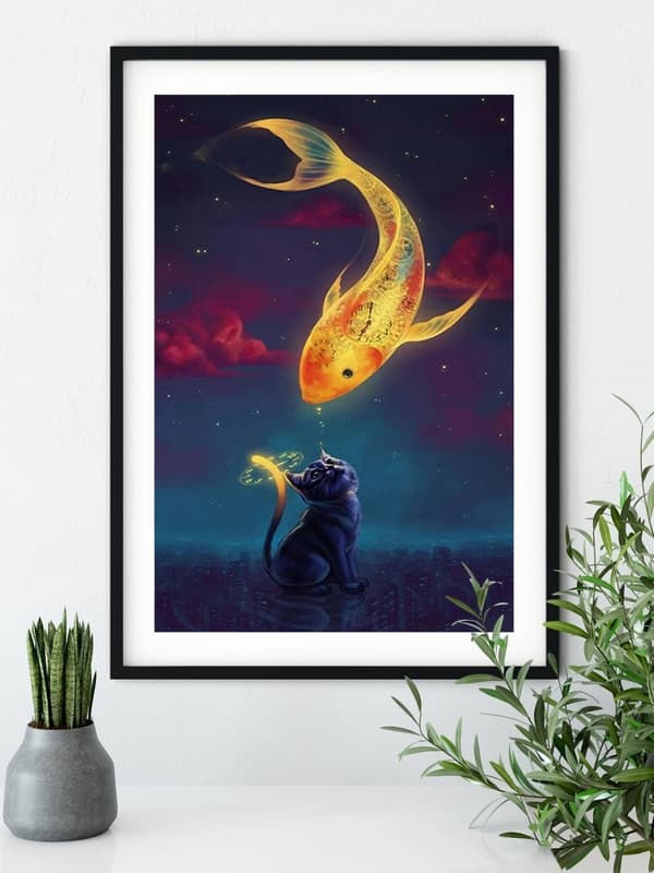 Diamantbroderi Kattens drøm 45x65 cm