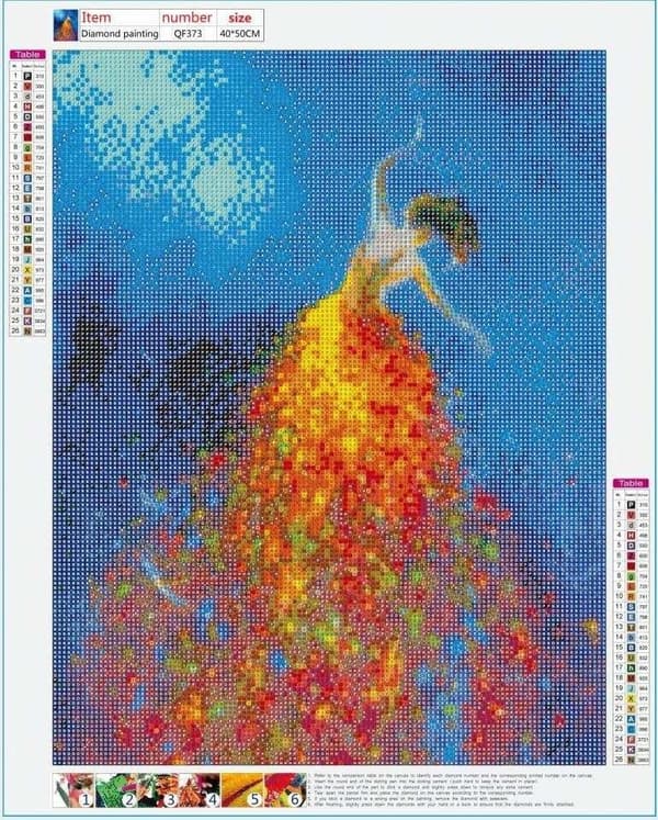 Diamantbroderi Magisk dans 40x50