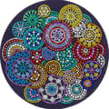 Miniatyrbillede 1 af 5: Diamantbroderi Farvede cirkler 30x30cm