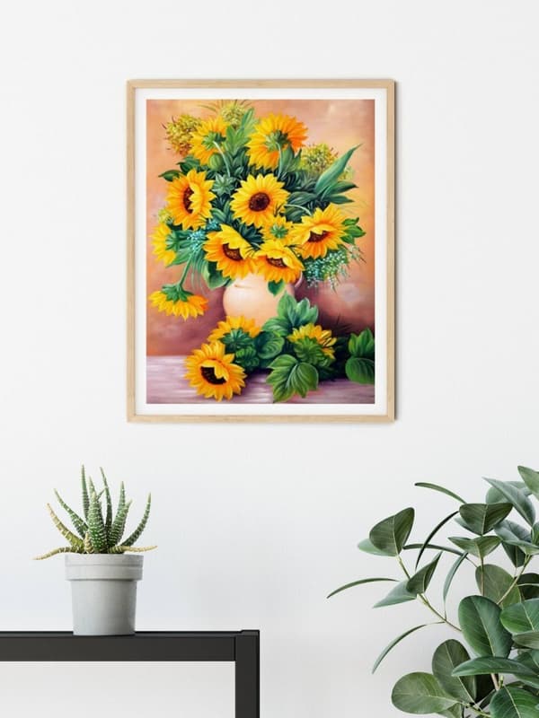 Diamantbroderi Solrosor 2 40x50