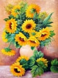 Miniatyrbild 2 av 6: Diamantbroderi Solrosor 2 40x50