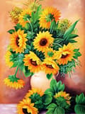 Miniatyrbild 1 av 6: Diamantbroderi Solrosor 2 40x50