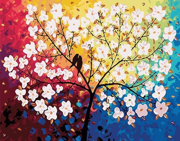 Timanttikirjonta Kevätlinnut 50x40