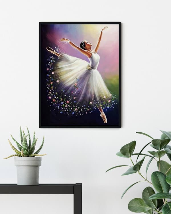 Diamantbroderi Ballerina 40x50