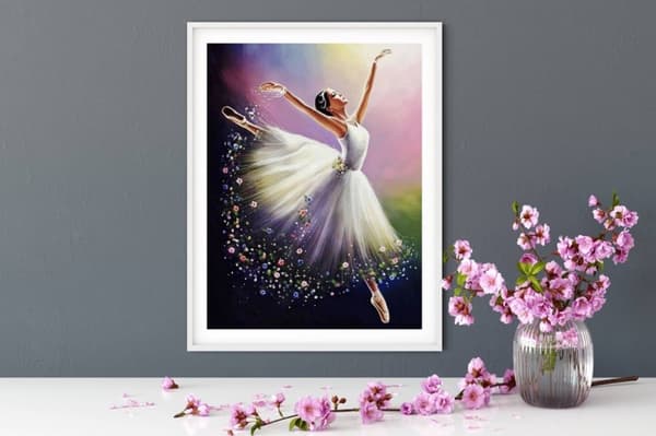 Diamantbroderi Ballerina 40x50
